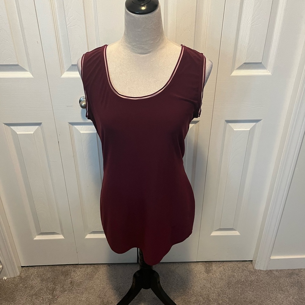 Joseph Ribkoff size 12 Sleeveless Burgundy Women's Top